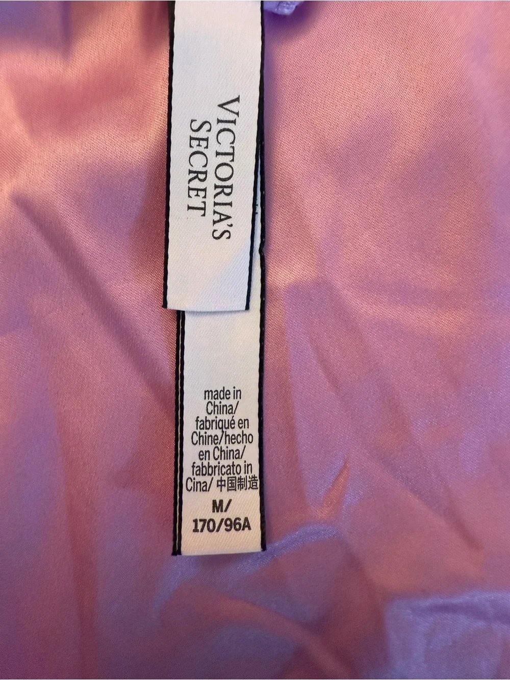 Victoria’s Secret Pink Lace-Trim Satin Chemise Slip Stretchy M